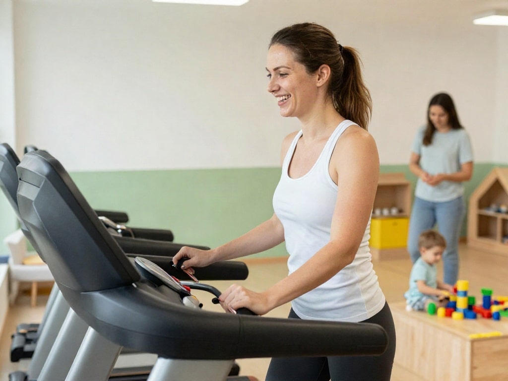 Fitnessstudio mit Kinderbetreuung